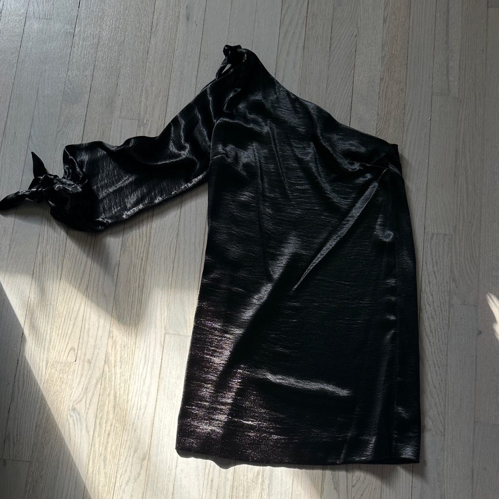 Rebecca Minkoff Black One-Shoulder Mini Dress